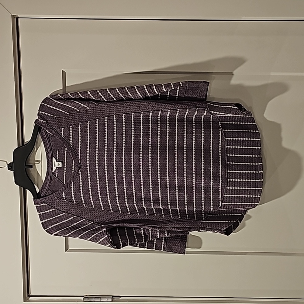 Sonoma 3/4 Sleeve, Striped Casual Top